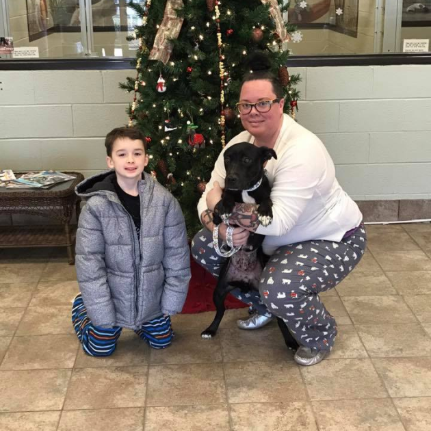 Abandoned dog mow has a new family and it’s been adopted.