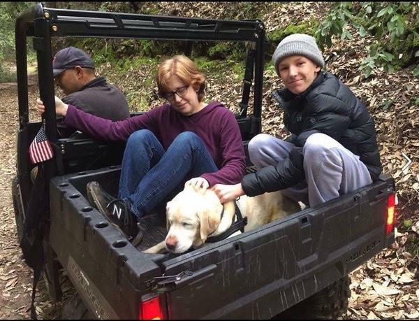 Rescuers take the dog back to real family