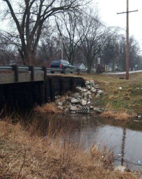 The location where rescuer has saved an abandoned dog